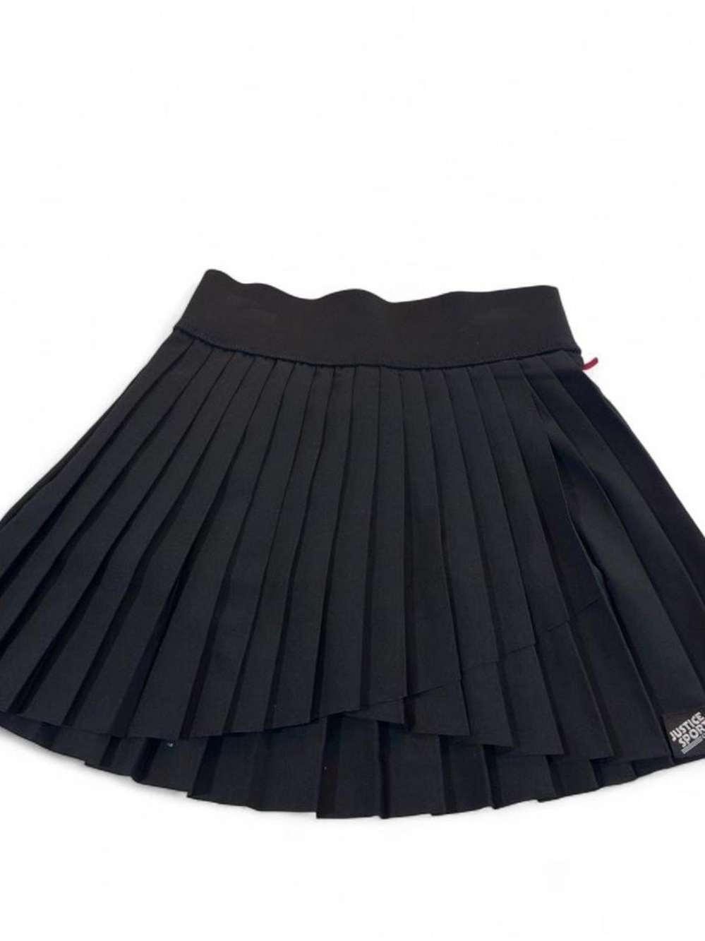 Kids Justice Black Pleated Mini Skirt with built in short.